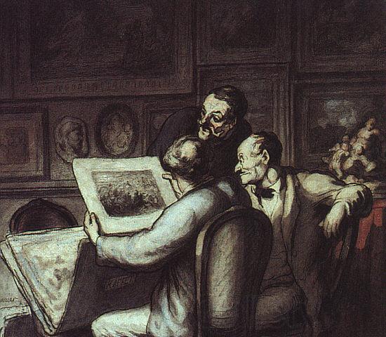 Honore  Daumier The Print Collectors France oil painting art